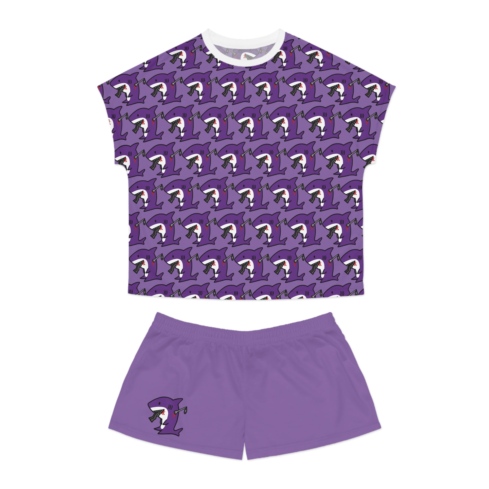 Slit Gill Purple Pajama Set
